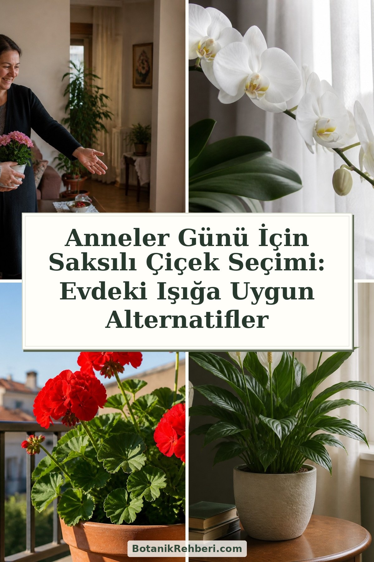 Anneler Günü İçin Saksılı Çiçek Seçimi: Evdeki Işığa Uygun Alternatifler — dörtlü konu kapağı