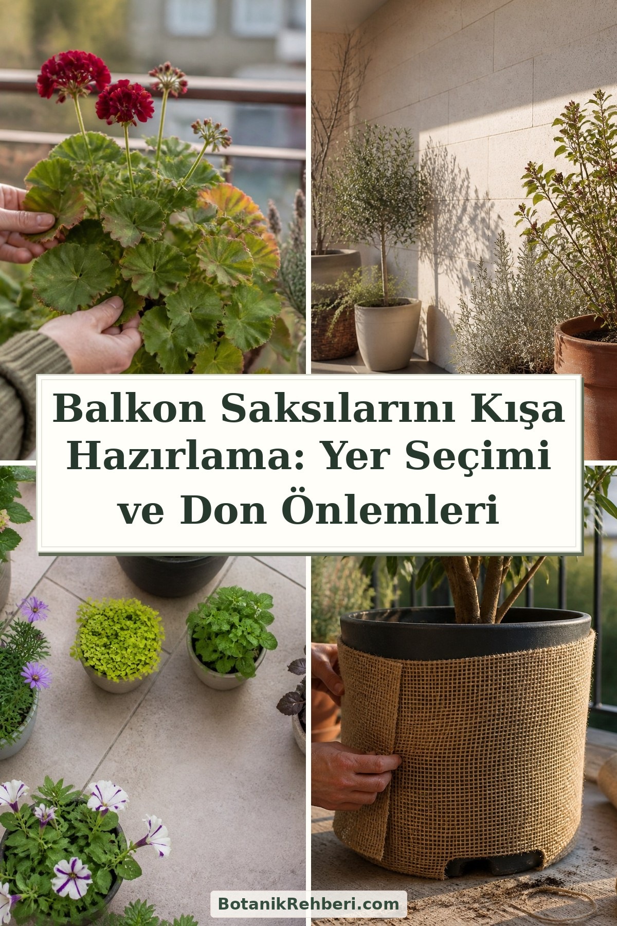 Balkon Saksılarını Kışa Hazırlama: Yer Seçimi ve Don Önlemleri — dörtlü konu kapağı