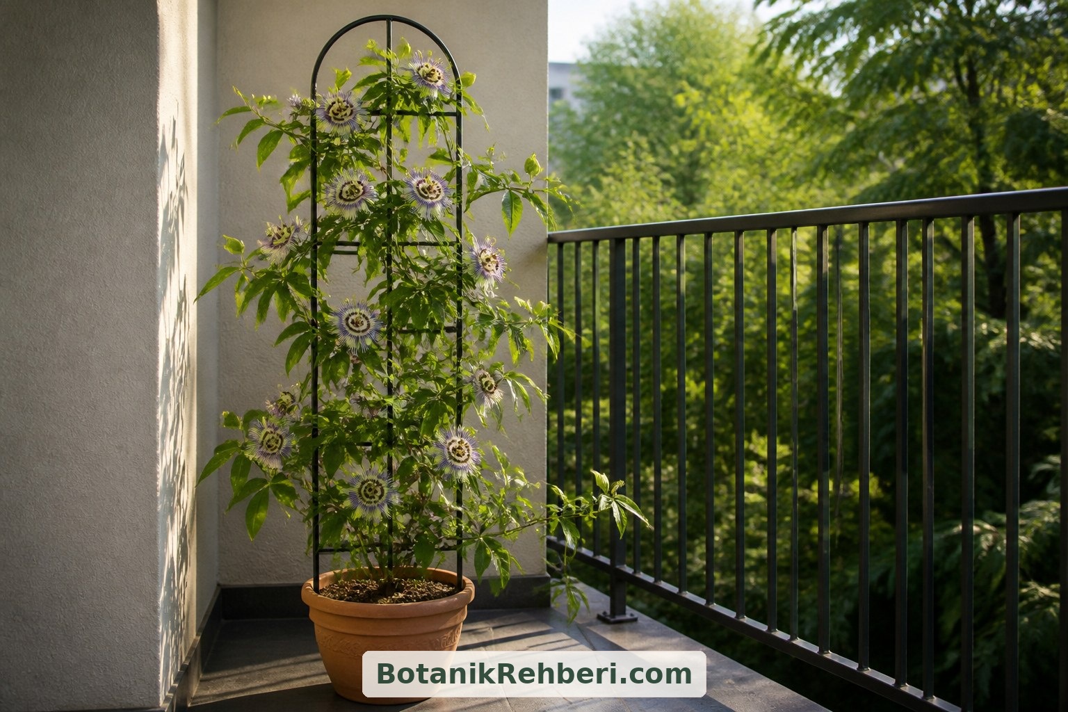Sabah güneşi alan bir balkon, yaygın yetiştirilen birçok çarkıfelek için uygun olabilir. Yine de türünüzün gereksinimlerini ve yaz aylarında saksının ne kadar ısındığını izleyin.