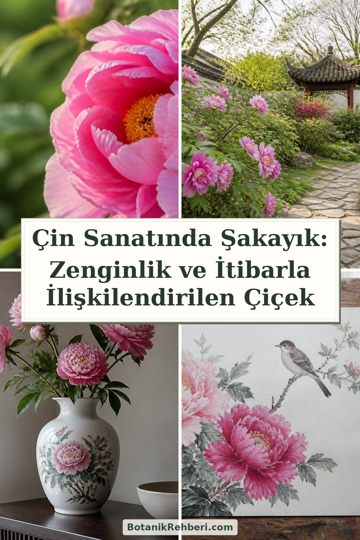 Çin Sanatında Şakayık: Zenginlik ve İtibarla İlişkilendirilen Çiçek — dörtlü konu kapağı