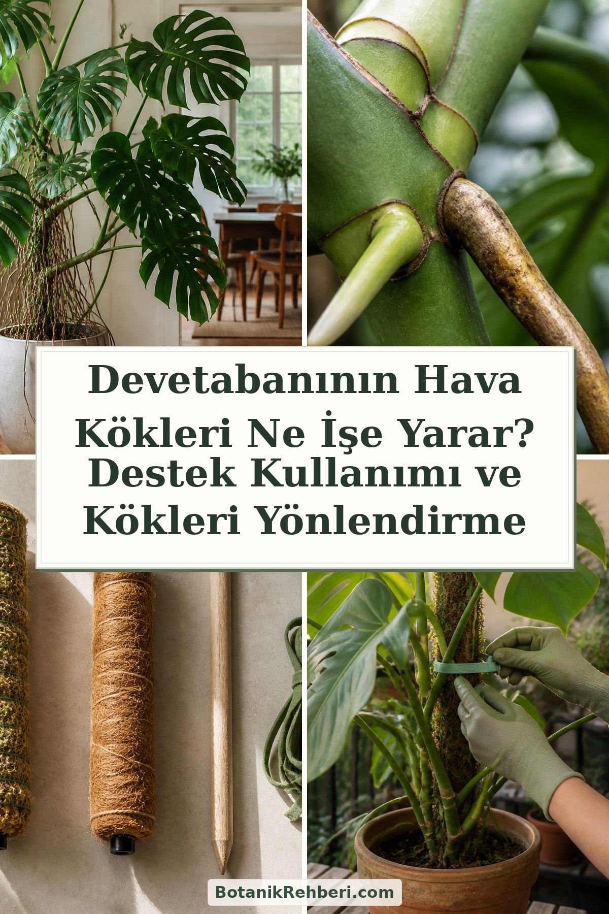 Devetabanının Hava Kökleri Ne İşe Yarar? Destek Kullanımı ve Kökleri Yönlendirme — dörtlü konu kapağı