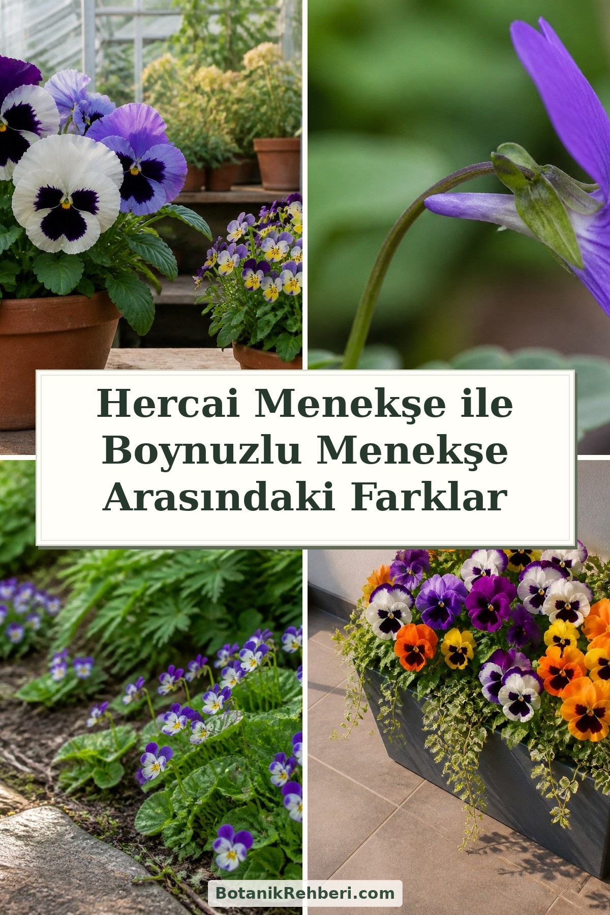 Hercai Menekşe ile Boynuzlu Menekşe Arasındaki Farklar — dörtlü konu kapağı