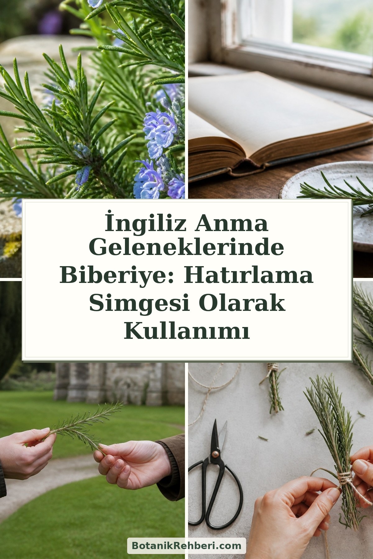 İngiliz Anma Geleneklerinde Biberiye: Hatırlama Simgesi Olarak Kullanımı — dörtlü konu kapağı