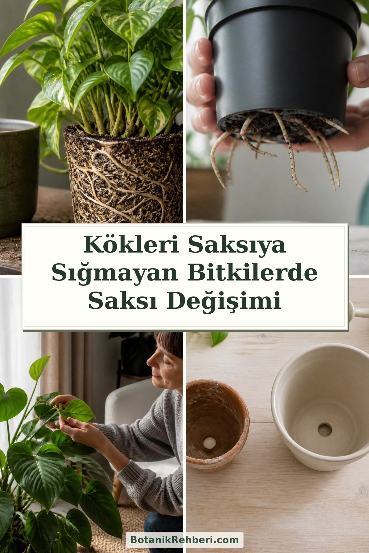 Kökleri Saksıya Sığmayan Bitkilerde Saksı Değişimi — dörtlü konu kapağı