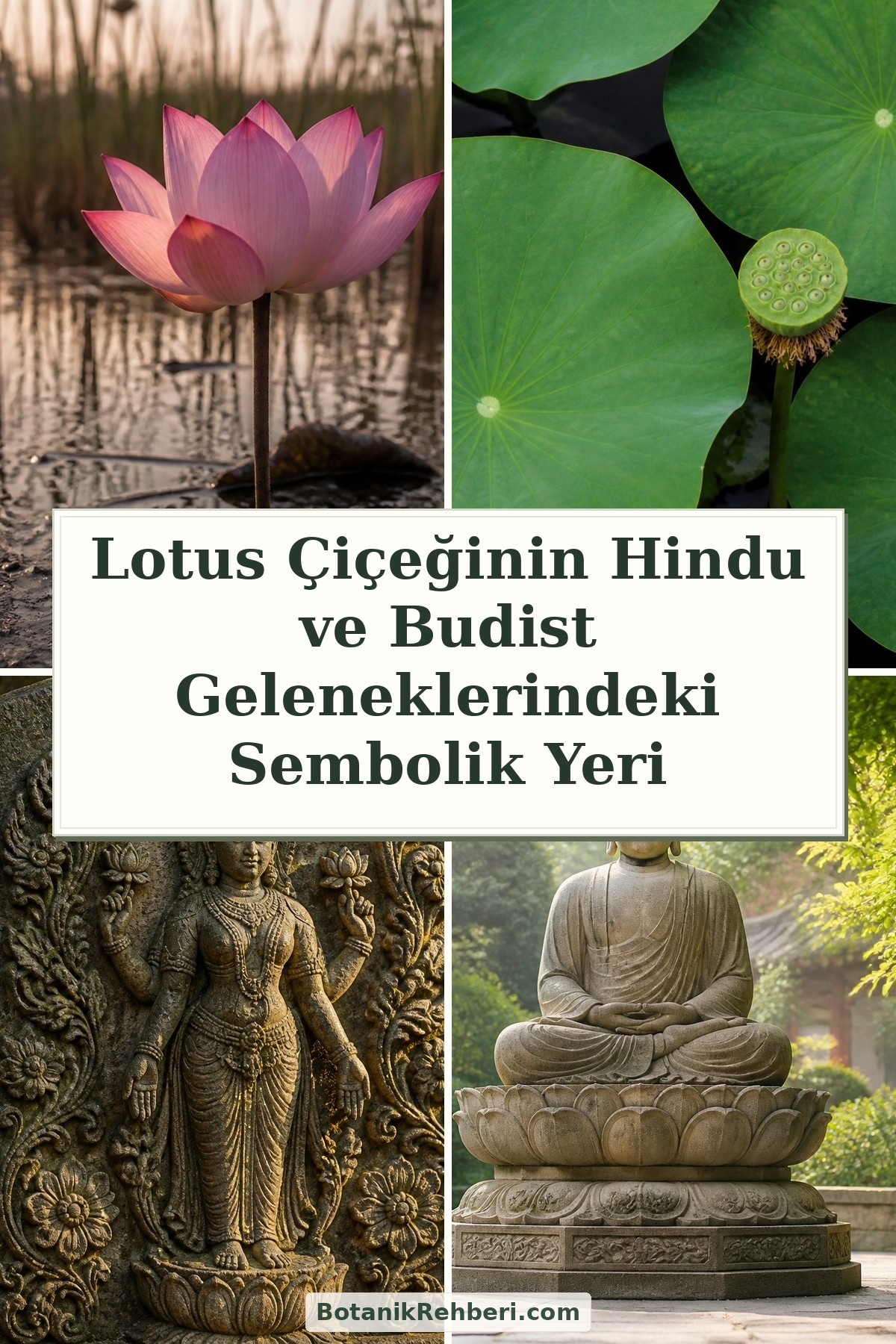 Lotus Çiçeğinin Hindu ve Budist Geleneklerindeki Sembolik Yeri — dörtlü konu kapağı