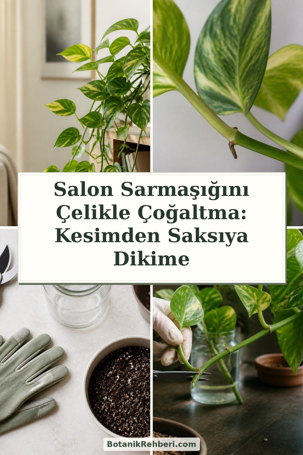 Salon Sarmaşığını Çelikle Çoğaltma: Kesimden Saksıya Dikime — dörtlü konu kapağı