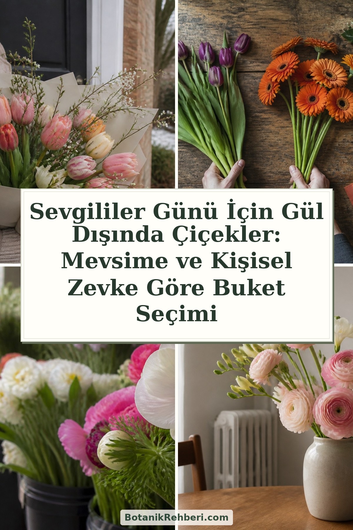 Sevgililer Günü İçin Gül Dışında Çiçekler: Mevsime ve Kişisel Zevke Göre Buket Seçimi — dörtlü konu kapağı