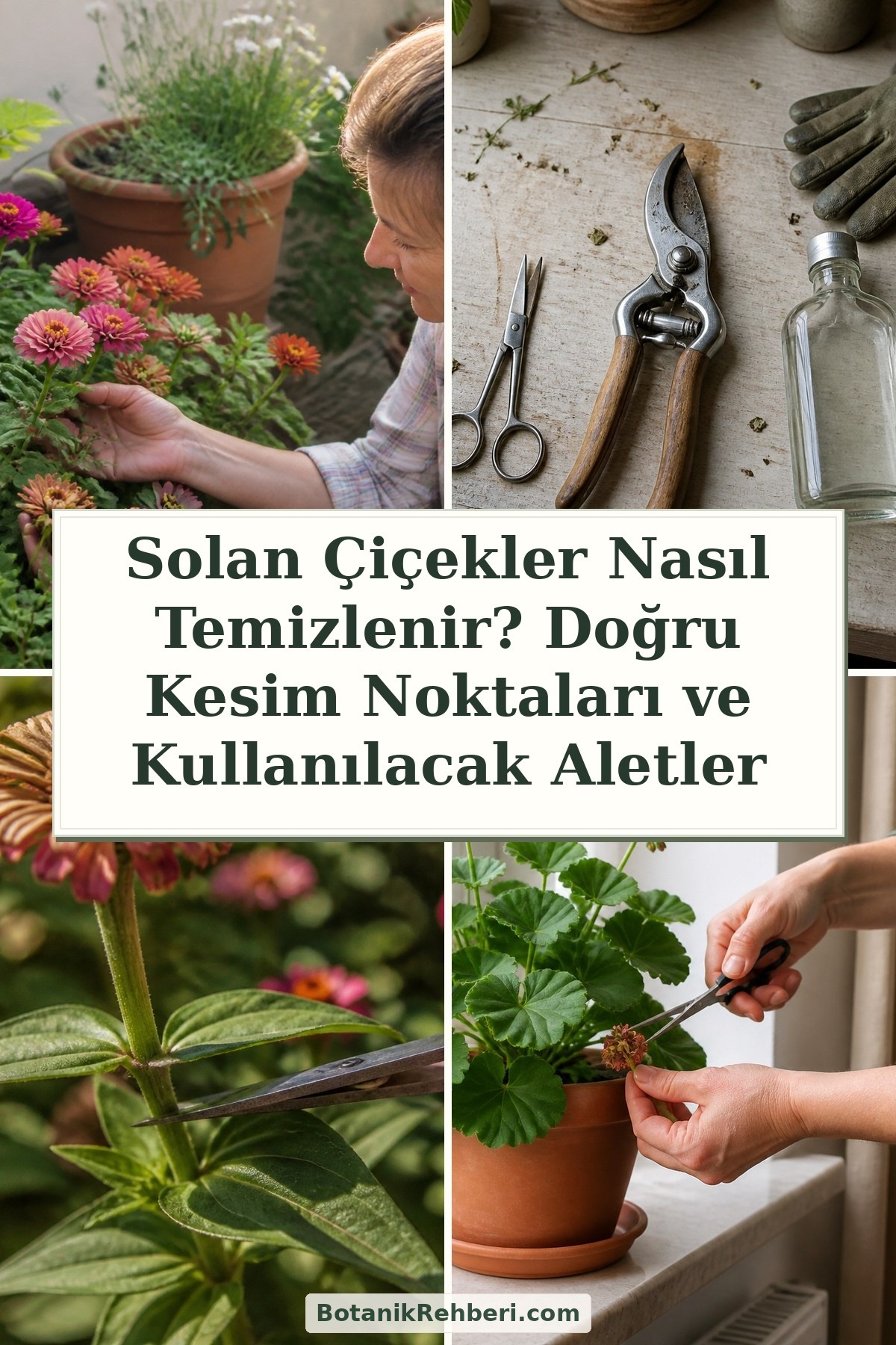 Solan Çiçekler Nasıl Temizlenir? Doğru Kesim Noktaları ve Kullanılacak Aletler — dörtlü konu kapağı